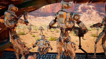 军事robots-<strong>android</strong>s到达宇宙飞船外星人地球殖民呈现