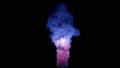 五彩缤纷的魔法闪亮的烟颜色摘要效果旋转烟呈现