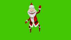 跳舞快乐的圣诞老人老人概念圣诞节呈现