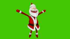 跳舞快乐的圣诞老人老人概念圣诞节呈现