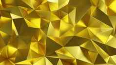 摘要奢侈品黄金颜色低聚三角形背景纹理呈现