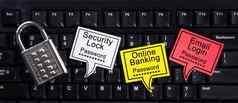 金属安全锁在线银行电子邮件登录密码电脑键盘
