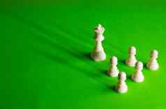 集团国际象棋块收集团队概念业务领导