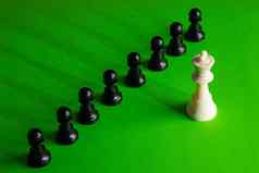 集团国际象棋块收集团队概念业务领导