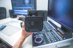 专业切割房间视频编辑视频生产监控相机声音混合