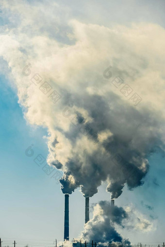 吸烟工厂烟囱环境问题<strong>污染</strong>环境空气大城市气候改变生态全球气候变暖天空<strong>烟雾</strong>缭绕的有毒物质烟尘工厂