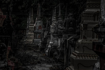 宝塔被称为反之亦然灰烬成员泰国人家庭佛教寺庙佛教骨灰