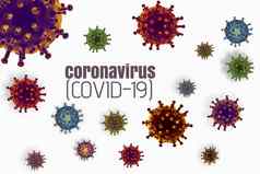 科维德冠状病毒预防检疫概念海报