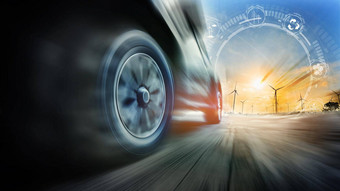 超速行驶车自然能源