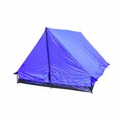 帐篷帆布蓝色的住宿野营放松白色背景