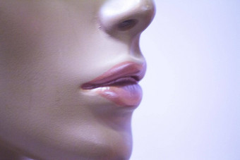 肖像女嘴唇人体模型