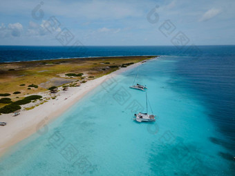 小库拉索岛岛著名的daytrips打鼾旅游白色海滩蓝色的清晰的海洋小库拉索岛岛加勒比海