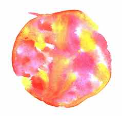 色彩斑斓的水彩球摘要绘画粉红色的黄色的紫色的红色的油漆空白五彩缤纷的摘要污迹斑斑的纹理背景徒手画的圆画空间文本