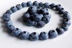 新鲜的成熟的蓝莓