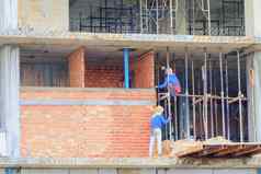 建设工人建筑开发住房劳动者工作户外