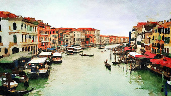 一瞥历史建筑大运河中心威尼斯