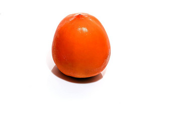 柿子白色背景隔离水果健康的吃