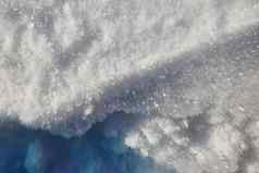 雪纹理背景自然白色雪粉冬天