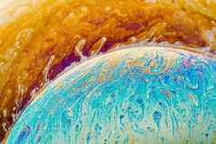 流体艺术使色彩斑斓的肥皂泡沫电影时尚的之模糊背景外星人空间行星艺术