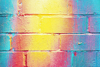 片段色彩斑斓的涂鸦画墙摘要城市背景