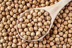 木勺子鹰嘴豆豆种子健康的素食者营养组件木勺子鹰嘴豆豆种子健康的营养组件