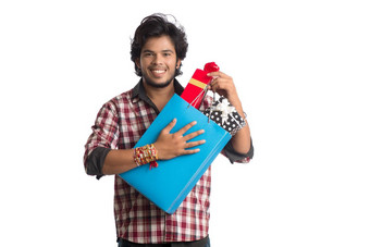 年轻的但显示拉基手购物袋礼物盒子场合拉克沙班丹节日