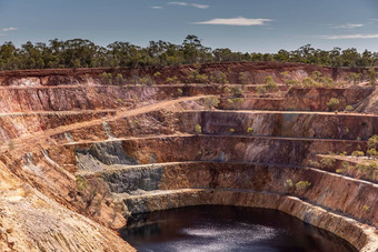 开放减少黄金我的水储层区域澳大利亚