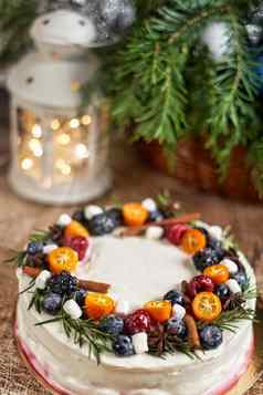 蛋糕装饰水果圣诞节表格