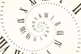 德罗斯特效果背景无限时钟螺旋摘要设计概念相关的时间
