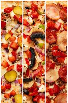 减少片美味的新鲜的披萨意大利辣香肠白色背景前视图