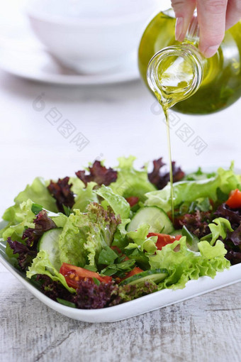 素食者食物排毒蔬菜沙拉