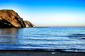 悬崖海滩下士加塔自然储备阿尔梅里亚
