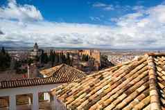 Alhambra宫堡垒复杂的位于格拉纳达安达卢西亚西班牙