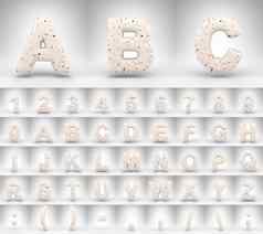 平台模式字母白色背景信数字字体。符号平台纹理