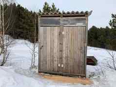 木户外厕所。。。农村自然