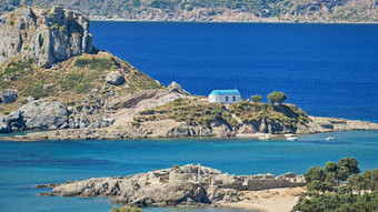 美丽的海滩海<strong>旅游度假</strong>胜地希腊岛食物美丽的概念夏天假期自然色彩斑斓的背景