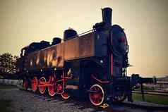 美丽的蒸汽火车机车austria-europe