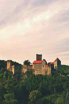 赫德格美丽的城堡不错的农村奥地利国家公园塔亚谷较低的奥地利欧洲