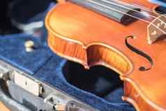 小提琴音乐仪器概念古董风格关闭小提琴