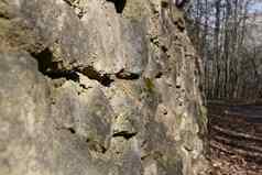石头墙自然石头栅栏