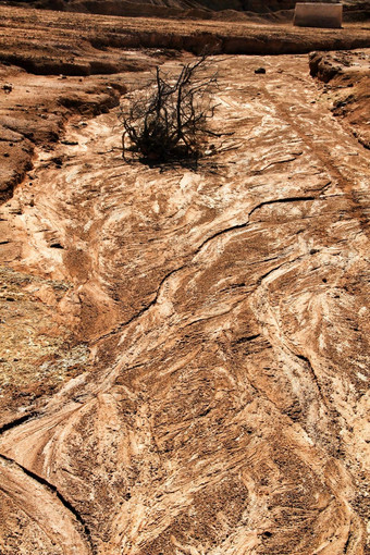 沉积物岩石形成矿物条纹被遗弃的采石场