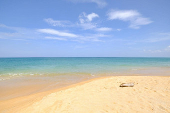风景视图大气美丽的沙子海颜色天空海滩普吉岛泰国