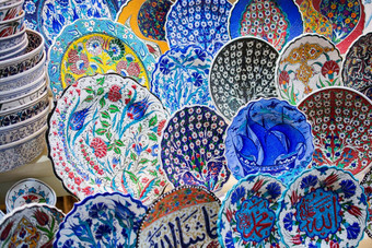 纪念品礼物陶瓷盘子奥斯曼帝国风格模式