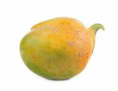 异国情调的多汁的芒果水果孤立的白色背景