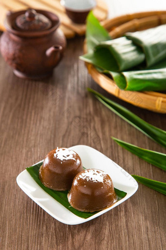 蛋糕kosui传统的马来西亚夫人甜蜜的甜点蛋糕吃新鲜磨碎的椰子