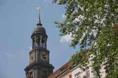 迈克尔的教堂执事德国德国hauptkirche圣人米歇利斯用通俗语被称为米歇尔汉堡的路德主要教堂著名的教堂城市