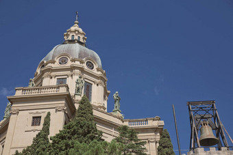 圆顶教堂王基督俯瞰城市墨西拿意大利夏天美丽的照片具有里程碑<strong>意义</strong>的西西里