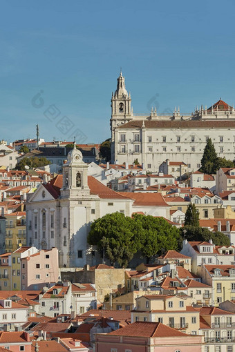 视图传统的体系结构房子为什么乔治山里斯本葡萄牙