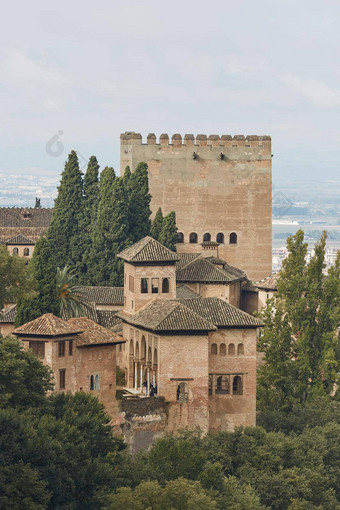 古老的阿拉伯语堡垒Alhambra<strong>格</strong>拉纳达西班牙