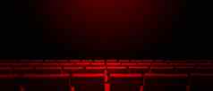 电影电影剧院红色的座位行黑色的背景水平横幅